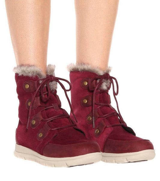 Sorel - Women's Explorer Joan Faux Fur Suede Leather Winter Boots