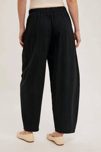 Bluivy - Relaxed Barrel Pants With Pockets