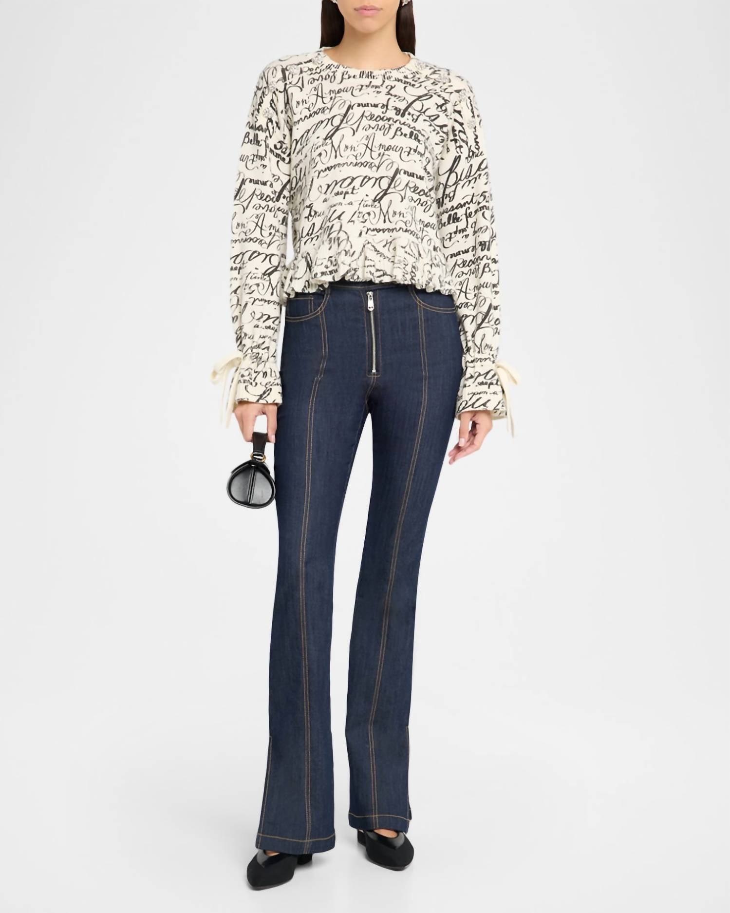 Cinq A Sept - Cropped Love Journal Sweater