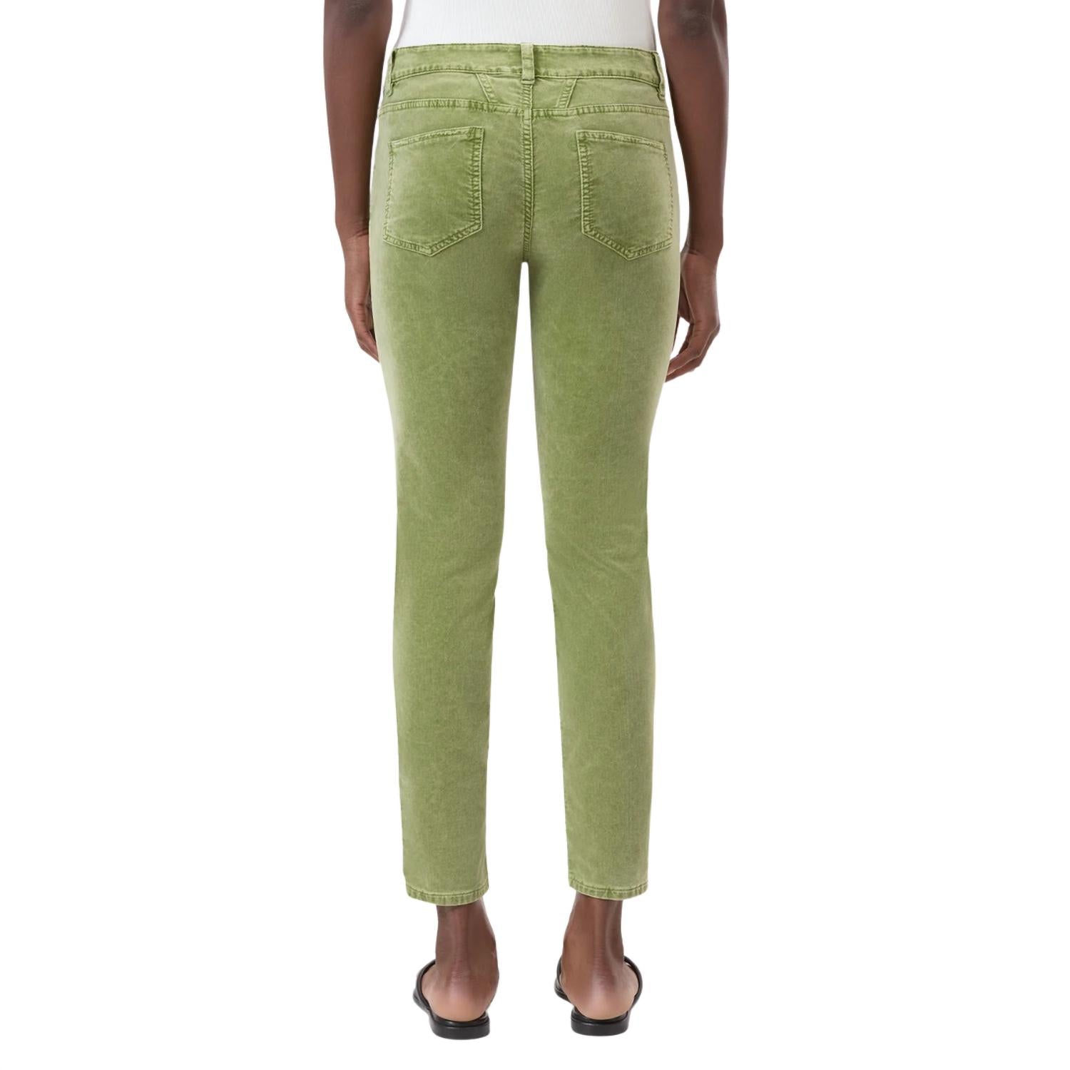 CLOSED Baker Velvet Skinny Jean in pistachio green - women's jeans - alternate view