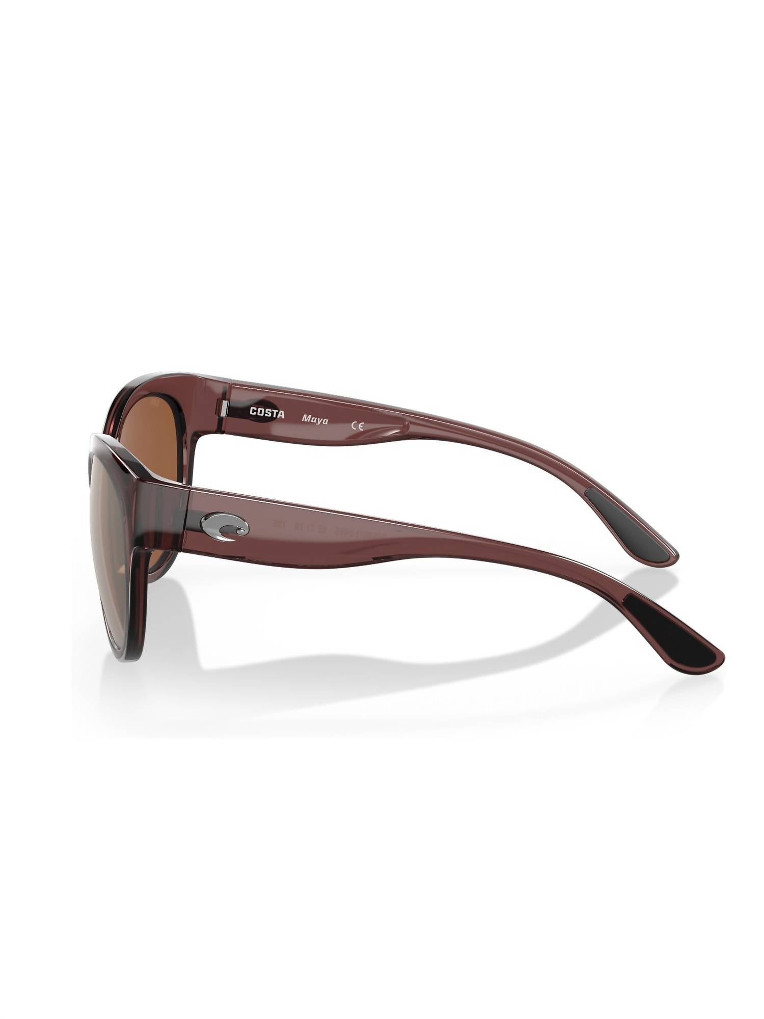 Costa Del Mar Women's Maya Sunglasses in shiny urchin crystal copper silver - women's accessory - detail view