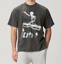 DOMREBEL Mozart Graphic Cotton T-shirt in black - men's t-shirt