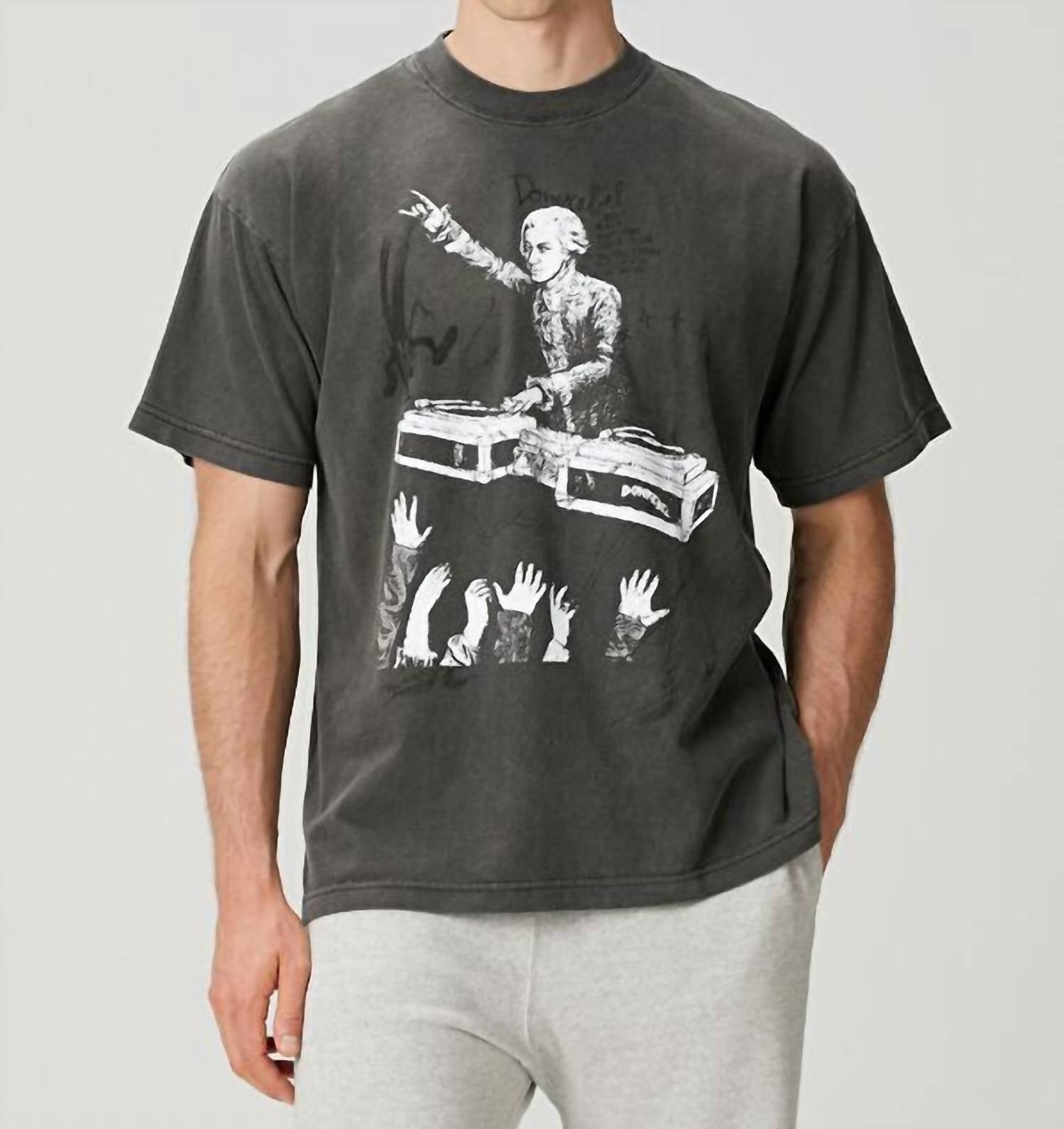 DOMREBEL Mozart Graphic Cotton T-shirt in black - men's t-shirt