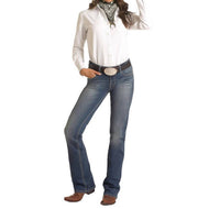 Rock & Roll Denim - Cowhide Applique Riding Jeans