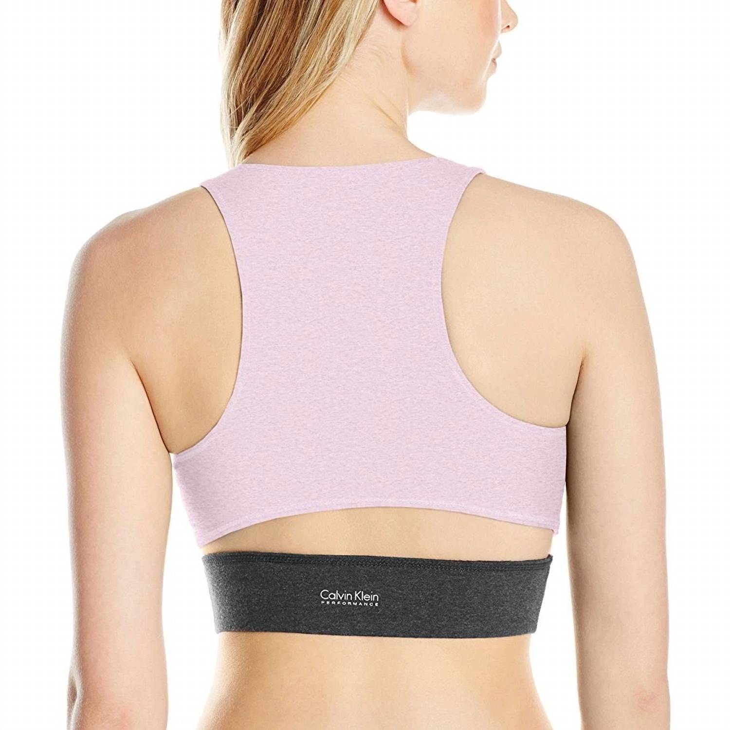 Calvin Klein - Calvin Klein Womens Performance Low Impact Colorblocked Sports Bra