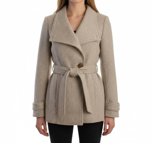 Jessica Simpson - Single Breasted Tweed Coat