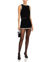 Alice + Olivia - Rubi Embellished Trim Mini Skirt
