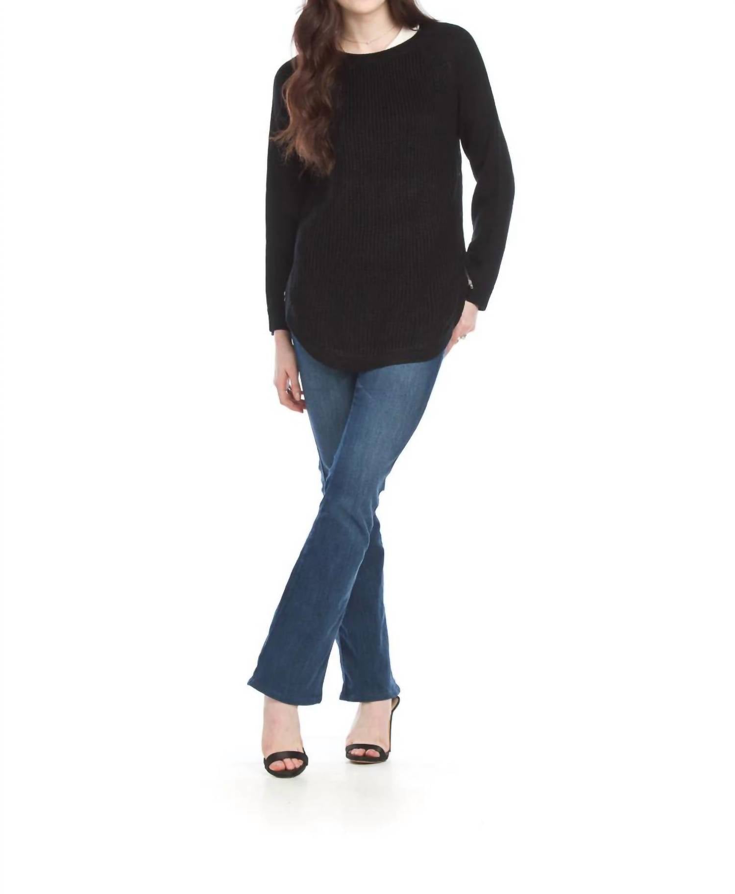 Papillon - Long Sleeve Sweater With Zip Side