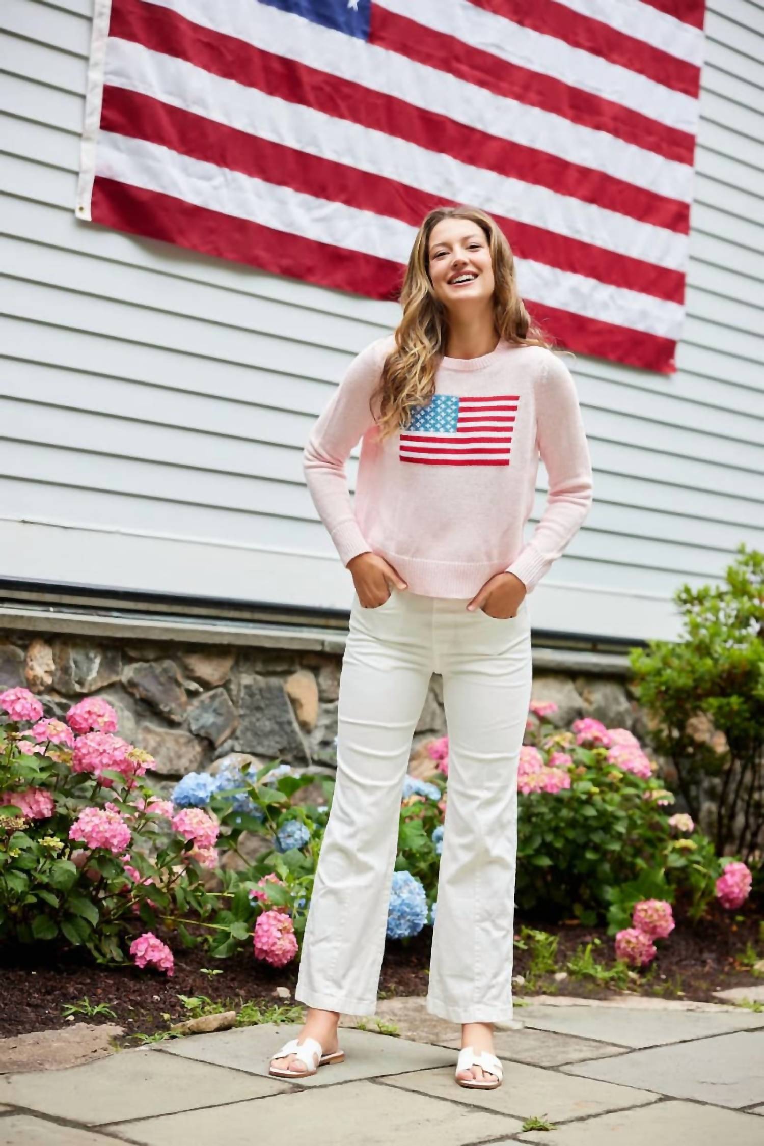 Sail To Sable - Cropped Flag Sweater