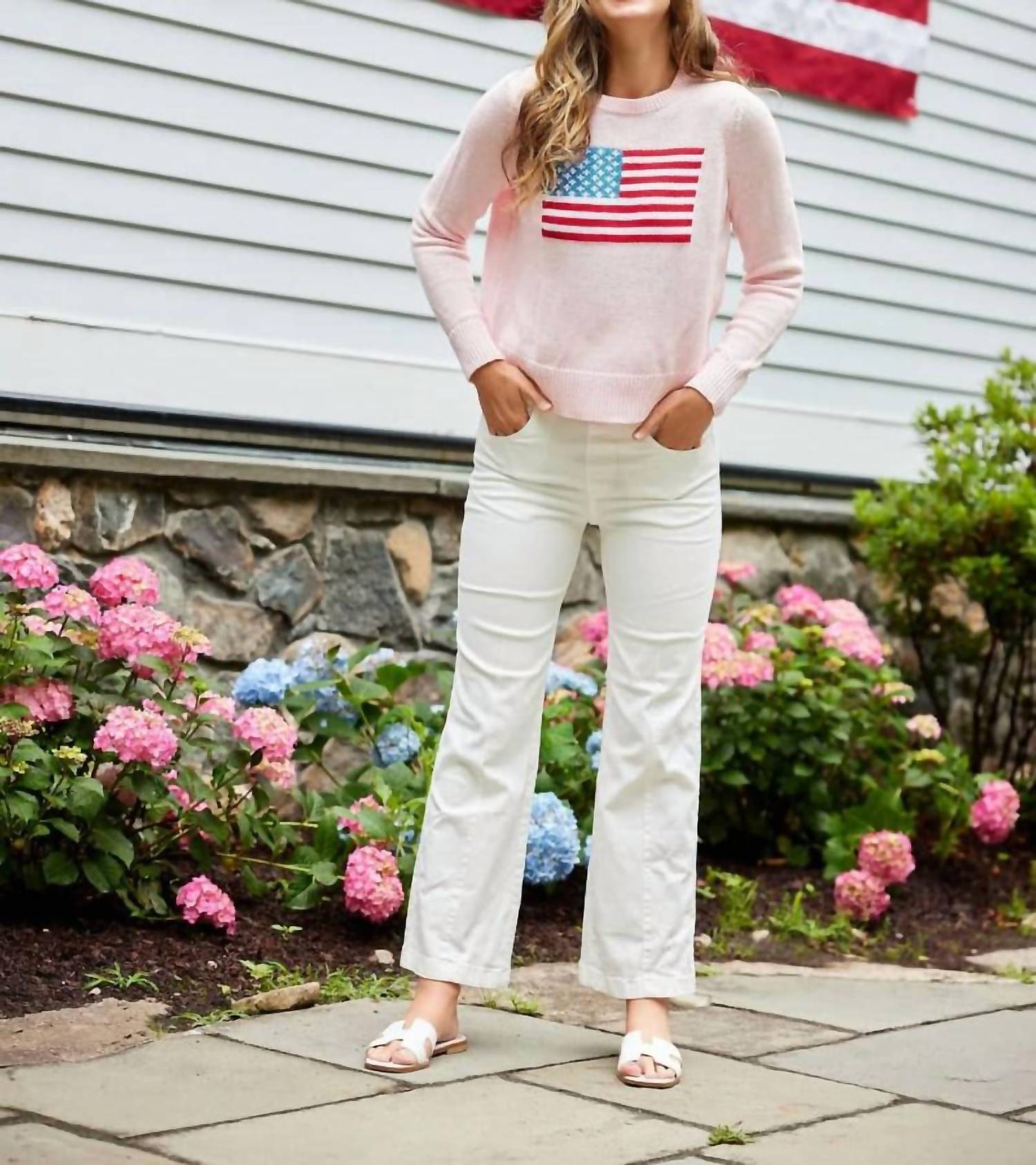 Sail To Sable - Cropped Flag Sweater