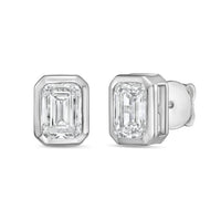 Diana M Jewels - Women's Emerald Lab-grown Diamond Stud Earrings (1.00 Tcw) - Delicate