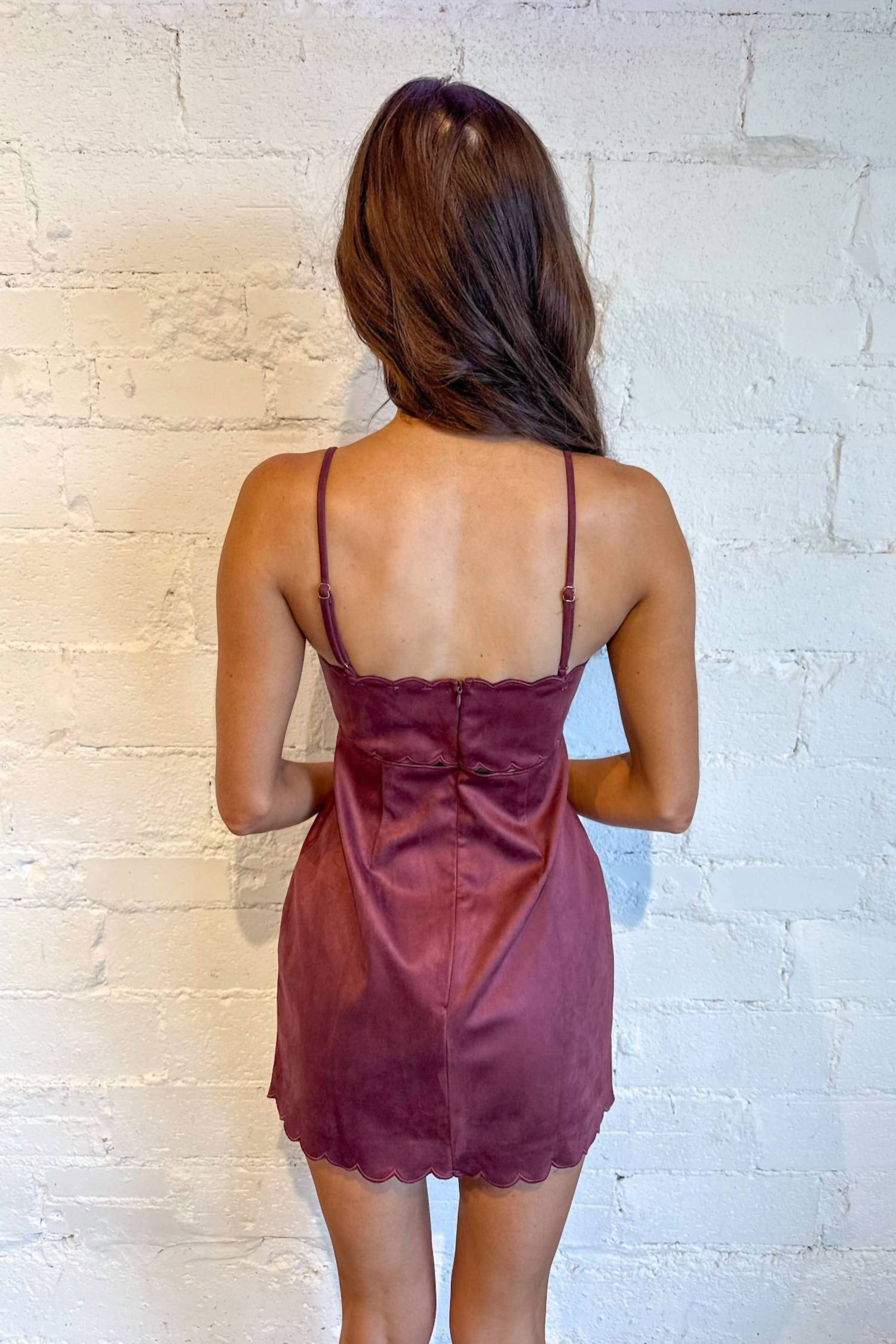 Sky To Moon - Moonstone Scallop Mini Dress