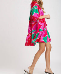 Umgee - Color Snap Printed Dress