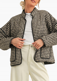 Cloud Ten - Macy Quilted Plaid Puff Jacket