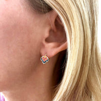 Jessica Elliot - Women's Enameled Lotus Ear Wire Earrings