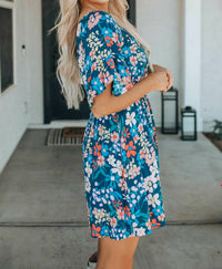 Youmi - Country Chic Boho Floral Mini Dress