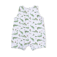 Angel Dear - Kids Crayon Alligators Bamboo Sleeveless Shortie Romper