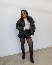 Cotton Candy La - Empire Leather Micro Shorts