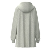 HOOEY Women's Corpus Hoody Dress in heather grey - women's top - detail view