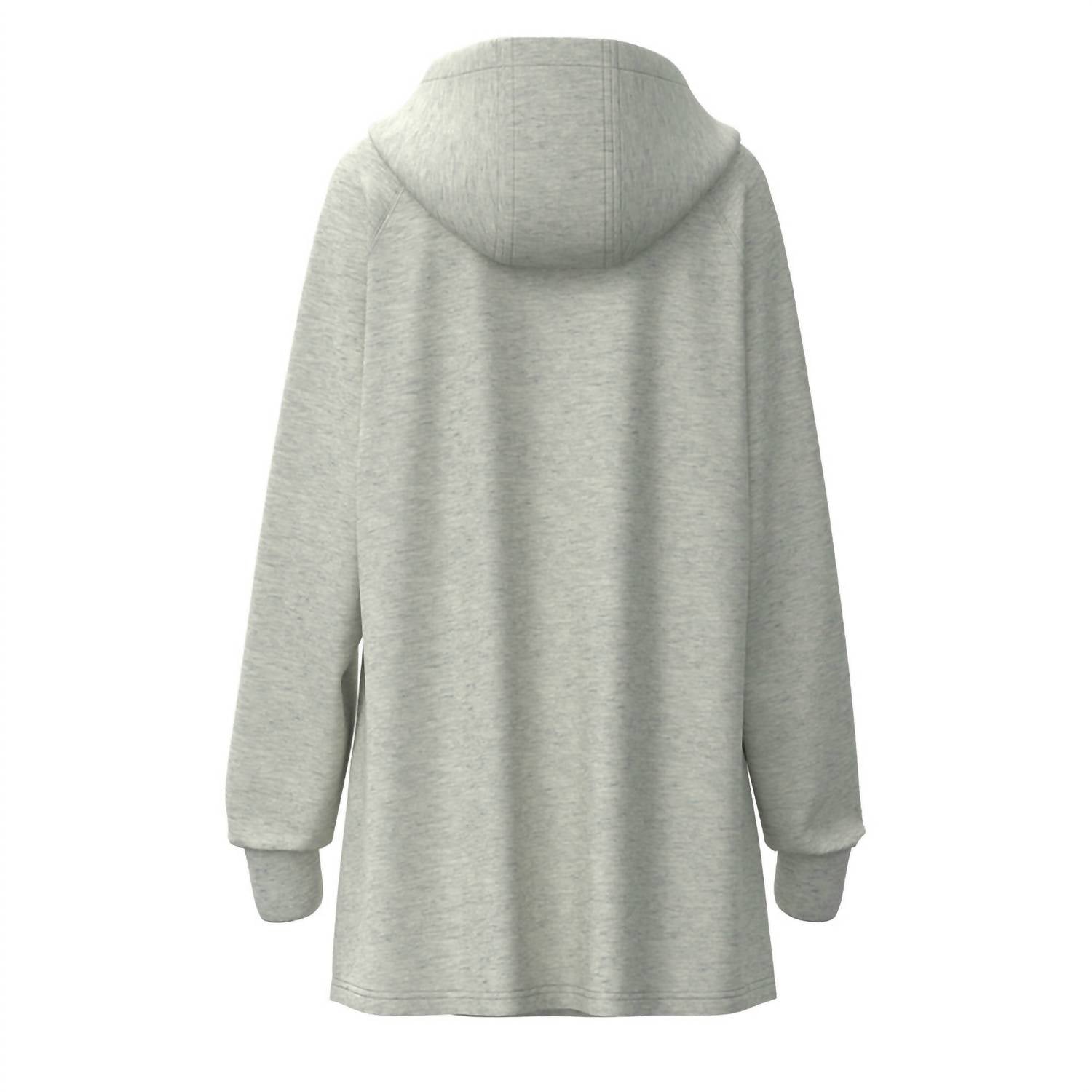 HOOEY Women's Corpus Hoody Dress in heather grey - women's top - detail view
