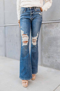 Judy Blue - Athena High Waist Distressed Flare Jeans