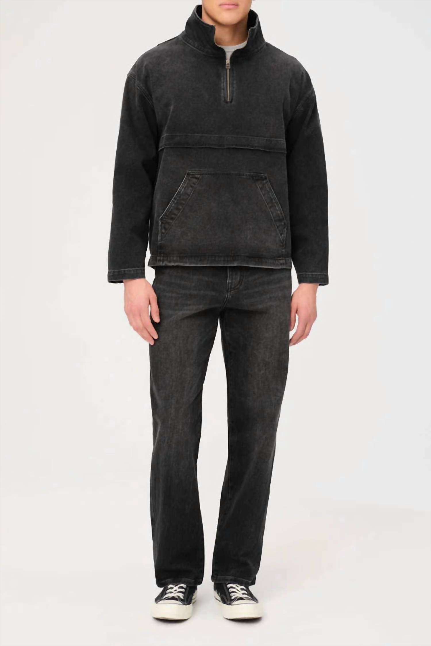 Warp + Weft - Denim Pullover Windbreaker Jacket