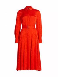 Jason Wu - Long Sleeve Pleated Shirtdress With Belt