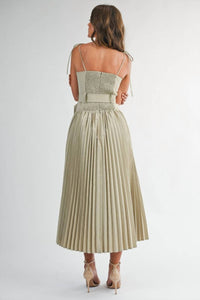 EB Luxe Sophie Dress in beige green - women's dress - view 4