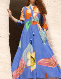 Oliphant - Cinched Shirt Dress Maxi