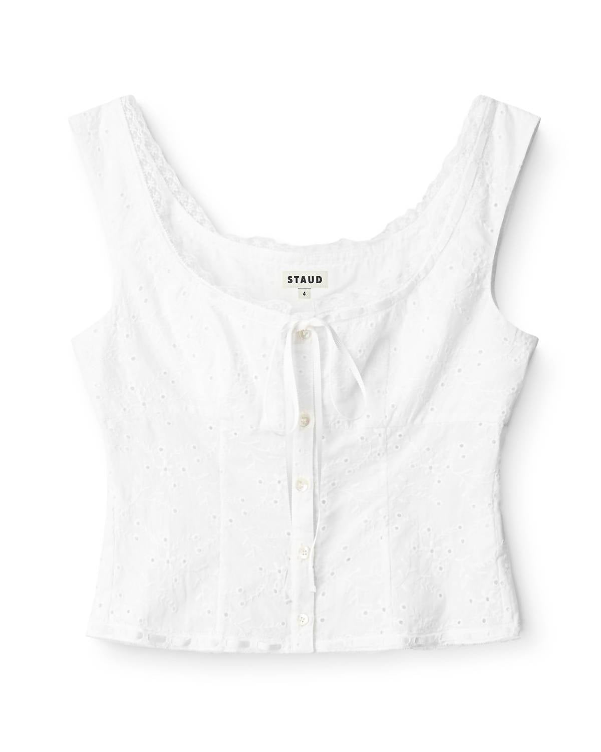 Staud - Lou Lace Sleeveless Top