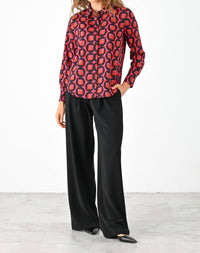 LAVENDER BROWN Alivia Top in geometric - women's blouse