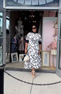 Gracia - Rope Chain Print Dress