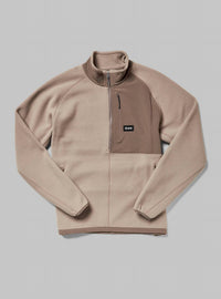 Janji Unisex Fleece Half-zip Sweatshirt in silt - men's shirt - alternate view