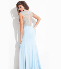 Rachel Allan - Jersey Gown With Decorative Beading