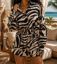 Surelymine - Wild Current Zebra Romper