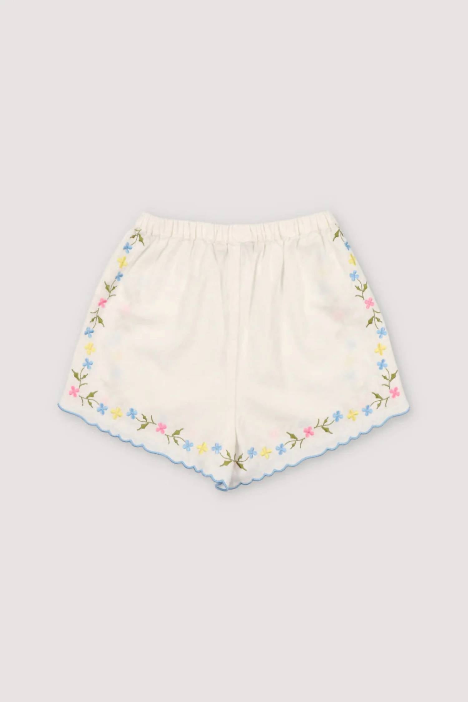 The New Society Girls Hermione Short in coconut - kids' shorts - alternate view