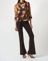 Joseph Ribkoff - Abstract Print 2-piece Button Front Jacket