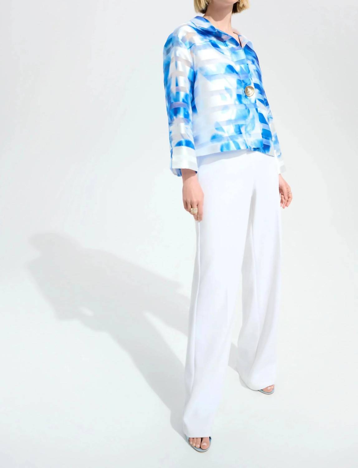 Joseph Ribkoff - Floral Shadow Stripe Jacket