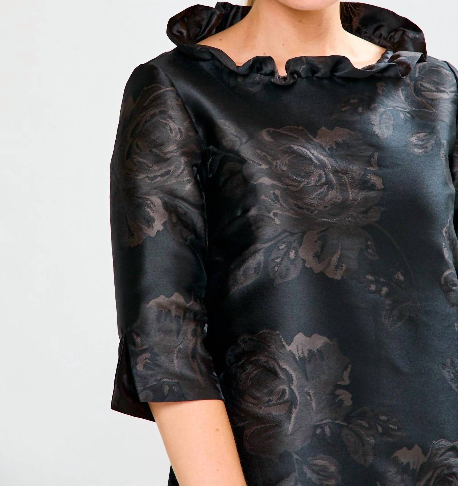 SARA CAMPBELL Viola Mini Dress in black - women's dress - view 4