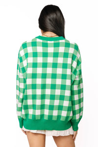 Queen Of Sparkles - Checkered Golf Cart Sweater