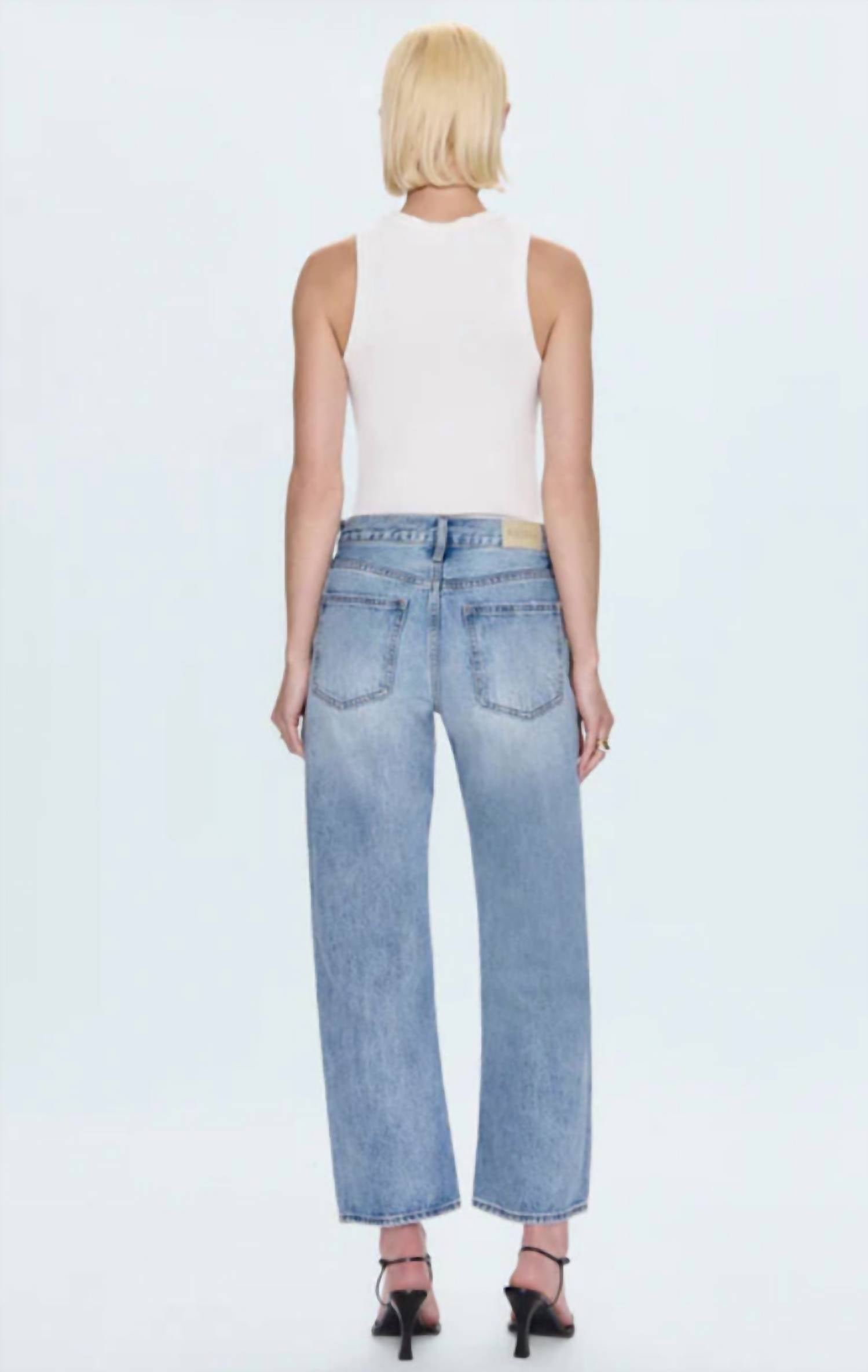 Pistola - Lexi Mid Rise Bowed Straight Jean