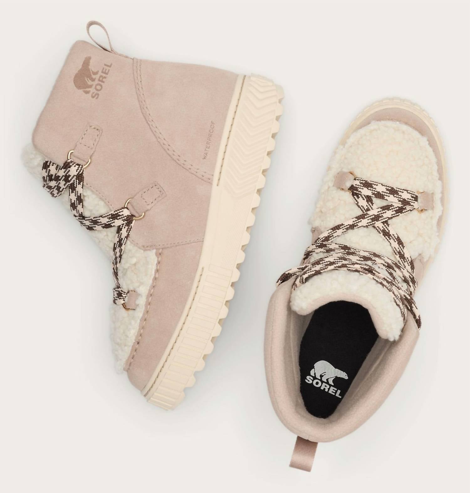 SOREL Women's Ona Ave Alpine Waterproof Winter Boots in crushed clay chalk - women's shoe - view 4