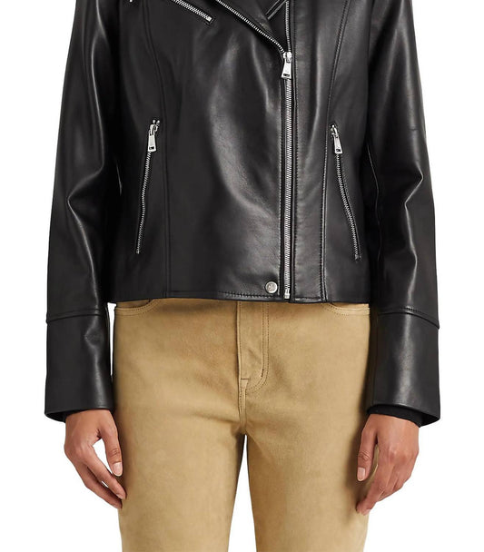 Ralph Lauren - Asymmetric Leather Moto Jacket