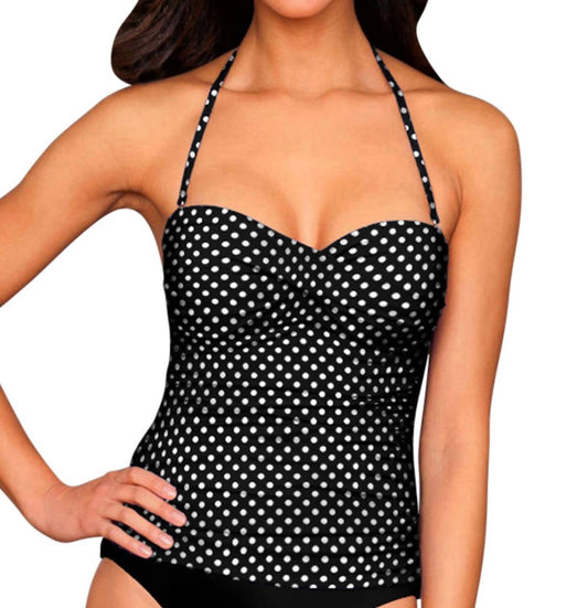 Kallure - Twist Front Bandeau Tankini Top