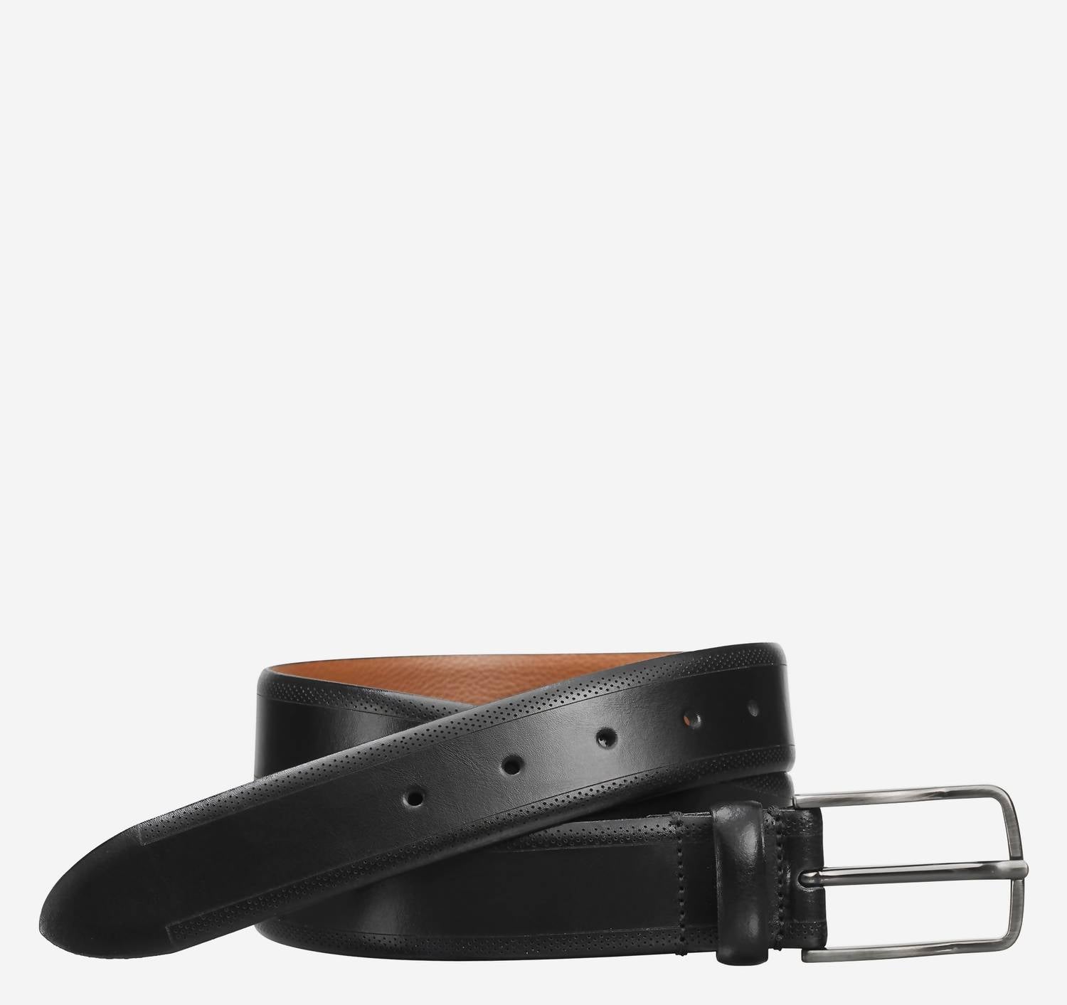 Johnston & Murphy - Men's Edge-perfed Embossed Belt
