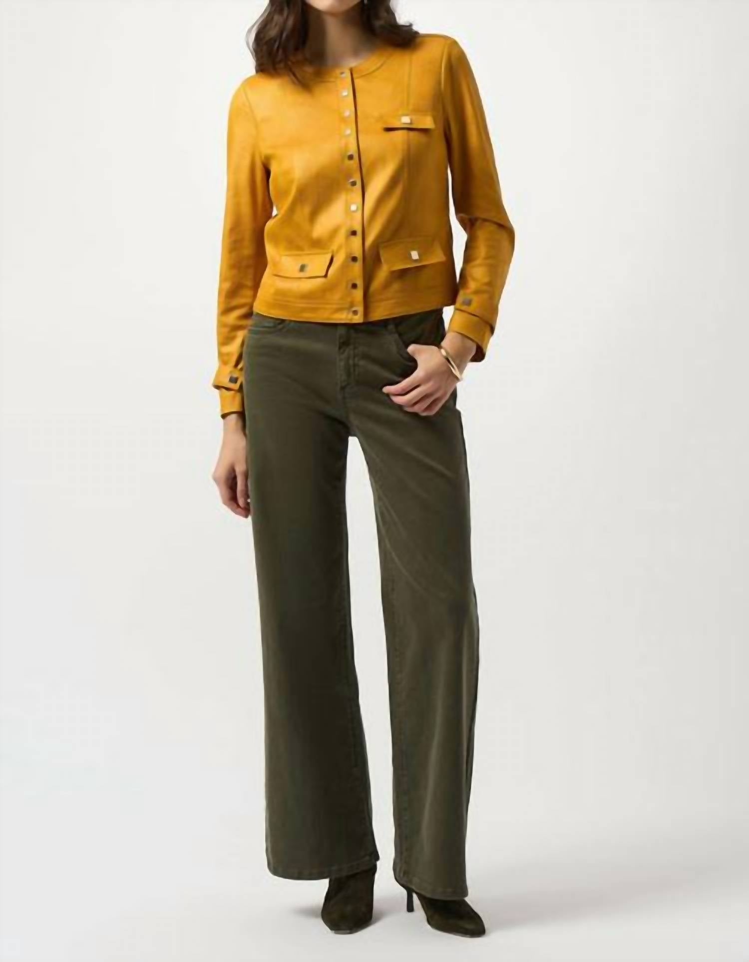 Joseph Ribkoff - Foiled Faux Suede Jacket