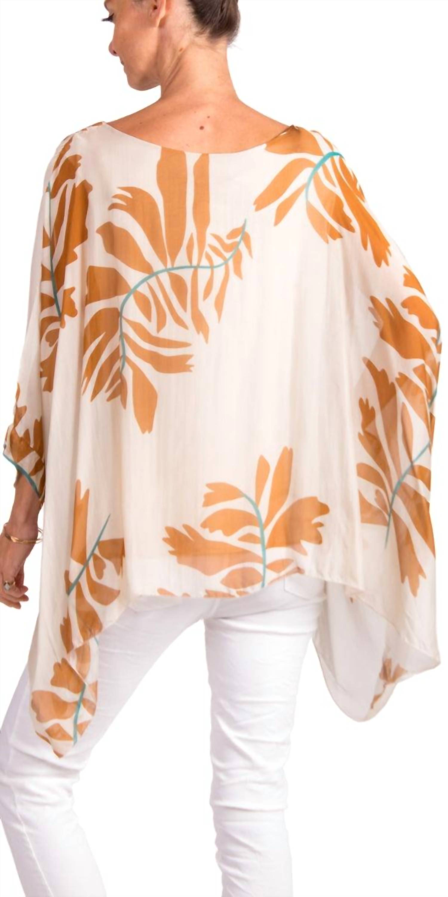 Gigi Moda - Seta Foglia Kaftan Top