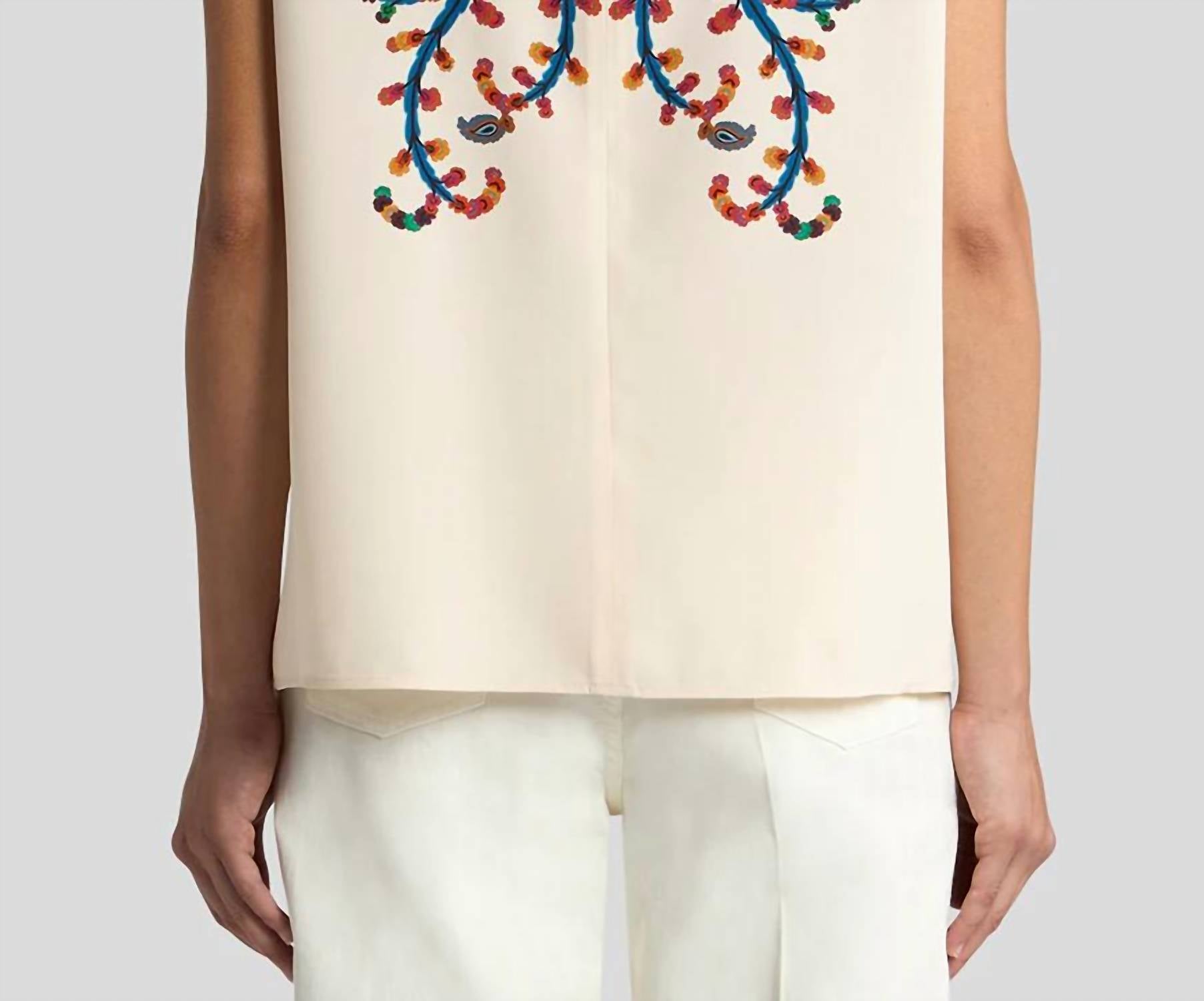 Etro - Paisley Silk T-Shirt Top