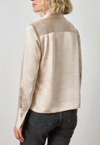 Lilla P - Satin Button Down Shirt