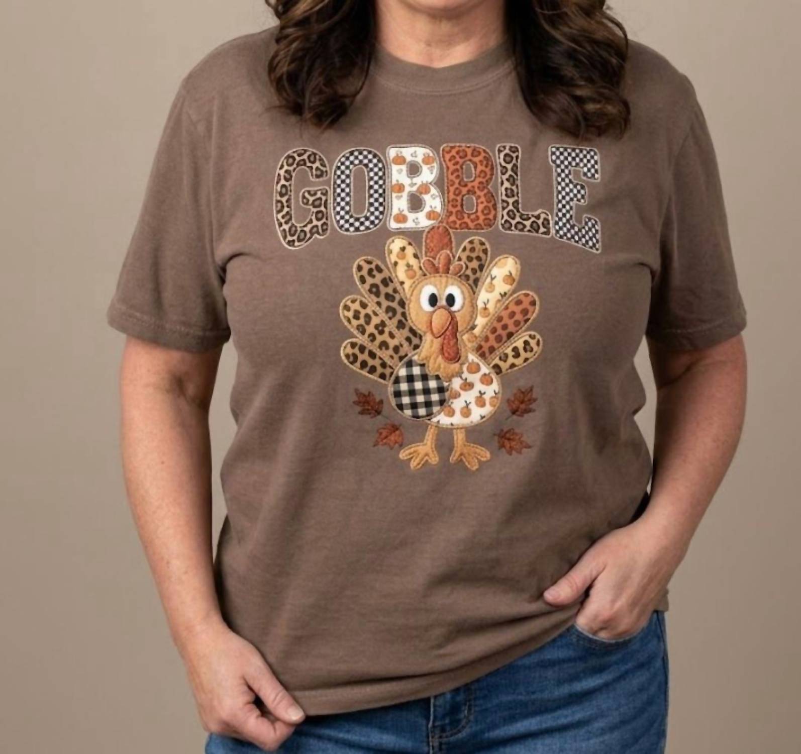 Thomas & Co Gobble Short Sleeve T-shirt in multiprint - women's t-shirt